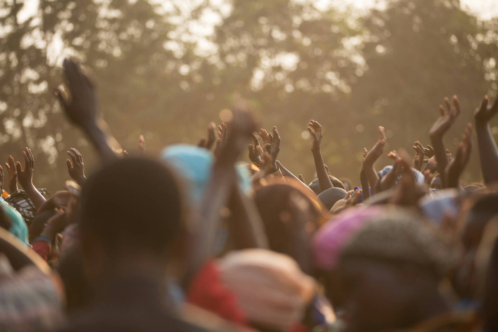 a group gathers in africa to hear the gospel